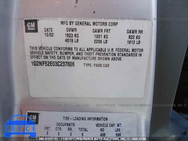 2003 Pontiac Grand Am SE1 1G2NF52E03C237606 image 8