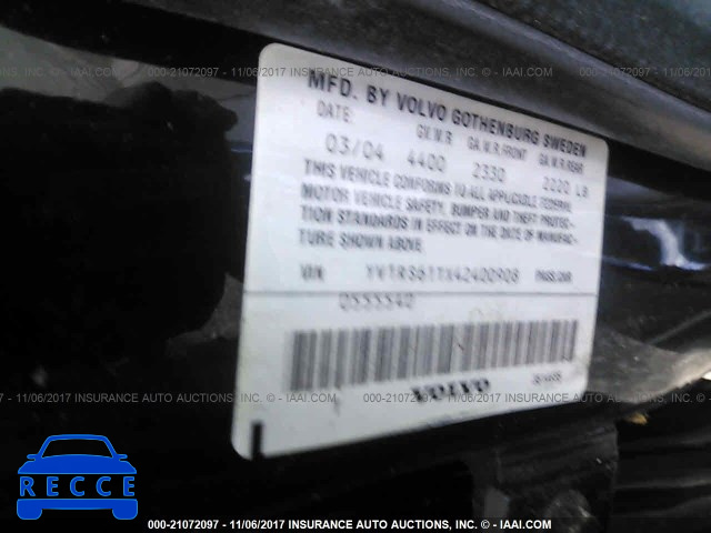2004 Volvo S60 YV1RS61TX42400908 image 8
