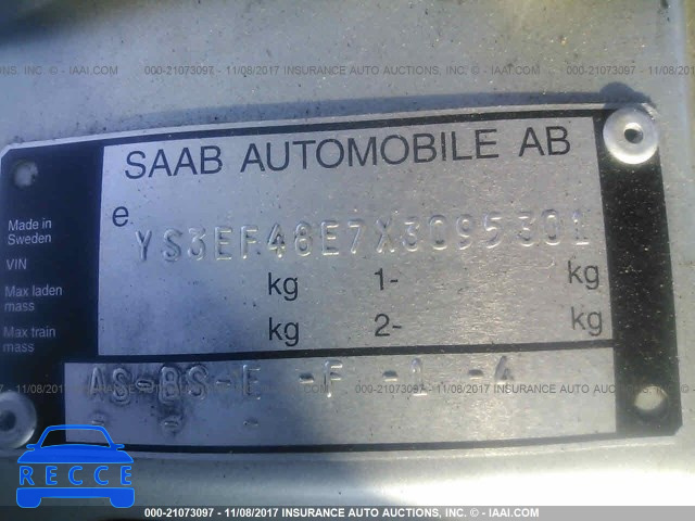 1999 Saab 9-5 SE YS3EF48E7X3095301 image 8