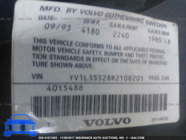 1994 Volvo 850 YV1LS5528R2108201 image 8