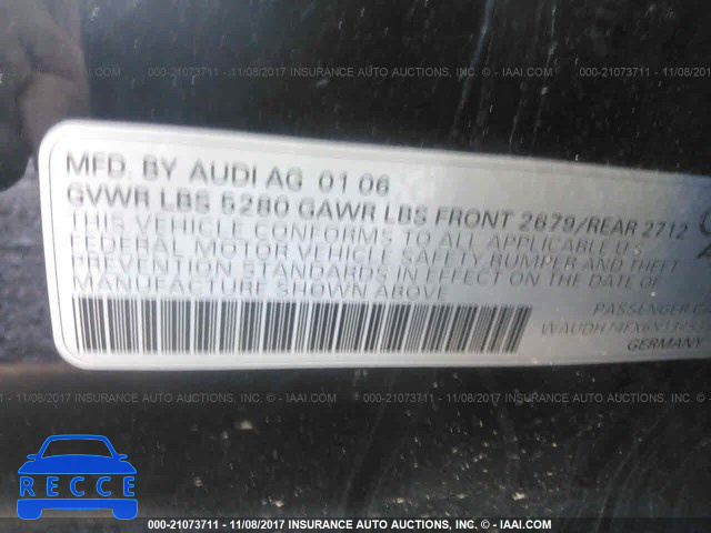 2006 Audi A6 3.2 QUATTRO WAUDH74FX6N134539 зображення 8