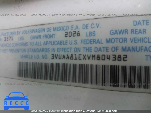 1997 Volkswagen Cabrio 3VWAA81EXVM804382 image 8