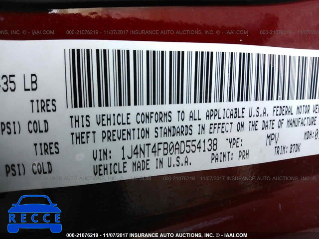 2010 Jeep Compass SPORT 1J4NT4FB0AD554138 image 8