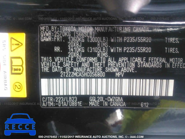 2017 LEXUS RX 2T2ZZMCA5HC056800 image 8