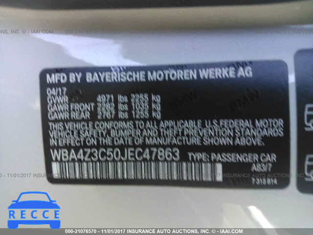 2018 BMW 430XI WBA4Z3C50JEC47863 Bild 8