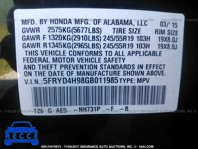 2016 Acura MDX 5FRYD4H98GB011985 image 8