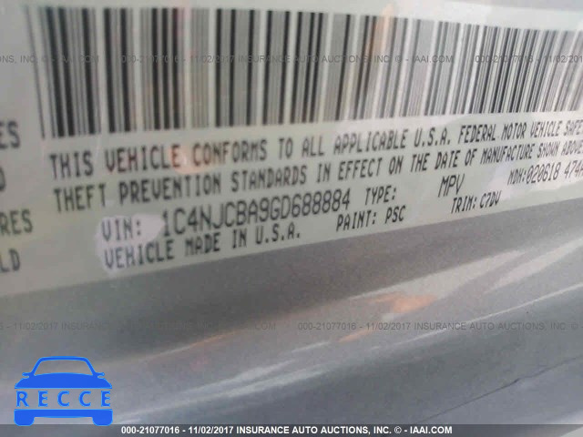 2016 Jeep Compass 1C4NJCBA9GD688884 image 8