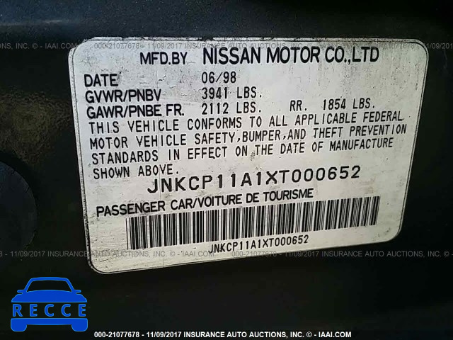 1999 Infiniti G20 JNKCP11A1XT000652 image 8