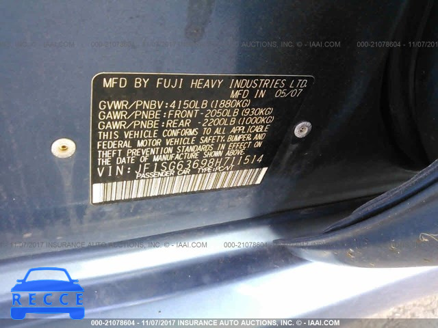 2008 Subaru Forester 2.5X JF1SG63698H711514 image 8