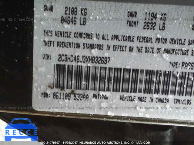 1999 Chrysler Concorde LXI 2C3HD46J3XH832697 image 8