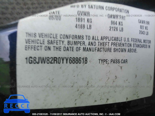 2000 Saturn LW2 1G8JW82R0YY688618 image 8