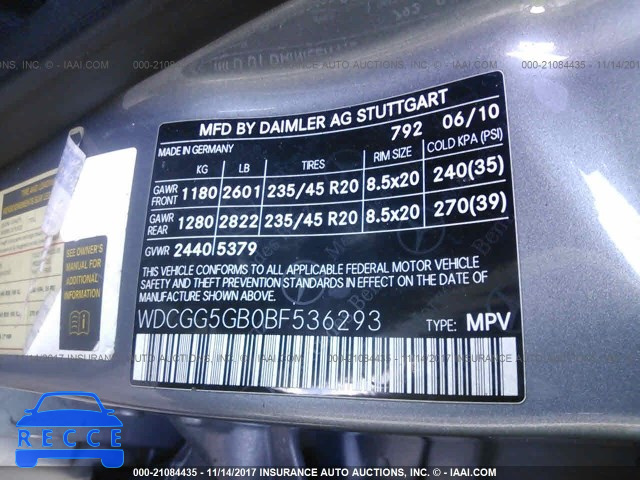 2011 Mercedes-benz GLK 350 WDCGG5GB0BF536293 image 8