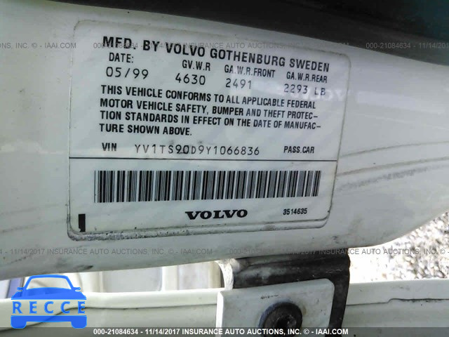 2000 VOLVO S80 T6 TURBO YV1TS90D9Y1066836 image 8