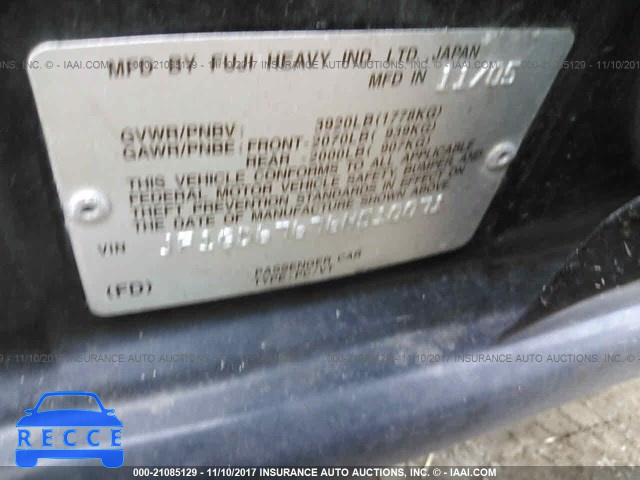 2006 Subaru Impreza 2.5I JF1GD67676H510071 зображення 8