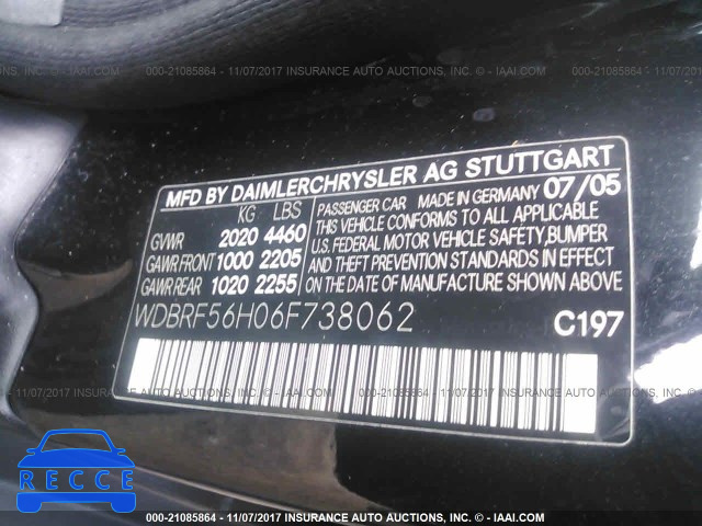 2006 Mercedes-benz C 350 WDBRF56H06F738062 image 8