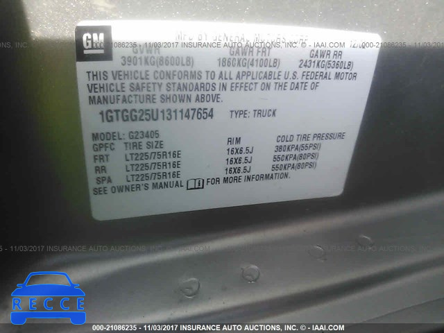2003 GMC Savana 1GTGG25U131147654 image 8