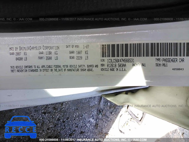 2007 Chrysler Sebring TOURING 1C3LC56K47N566531 Bild 8
