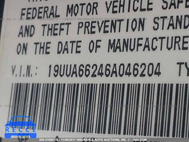 2006 Acura 3.2TL 19UUA66246A046204 image 8