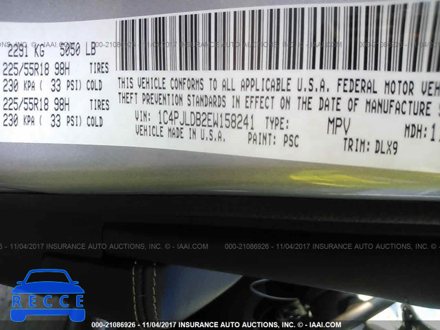 2014 Jeep Cherokee LIMITED 1C4PJLDB2EW158241 image 8