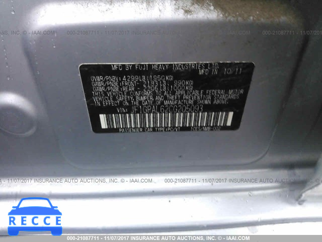 2012 Subaru Impreza SPORT PREMIUM JF1GPAL62CG205093 Bild 8