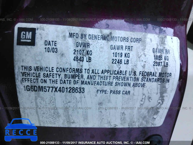 2004 Cadillac CTS 1G6DM577X40128633 Bild 8
