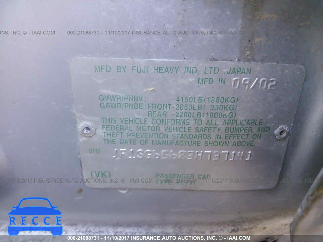 2003 Subaru Forester 2.5XS JF1SG65683H737141 image 8