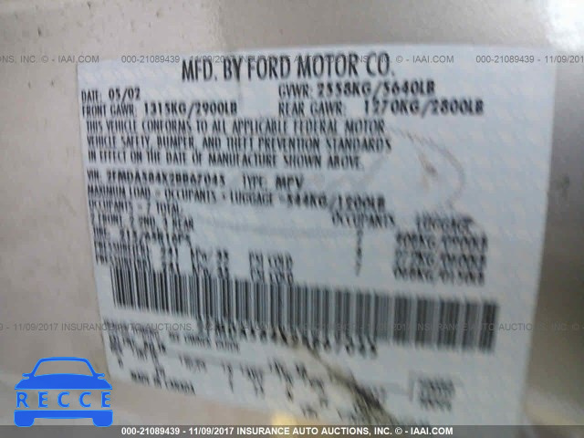 2002 Ford Windstar LIMITED 2FMDA584X2BB67045 image 8