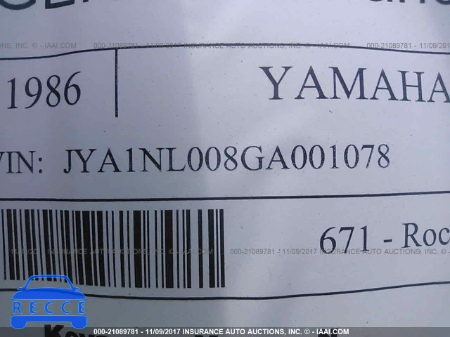 1986 Yamaha XVZ13 D JYA1NL008GA001078 зображення 9