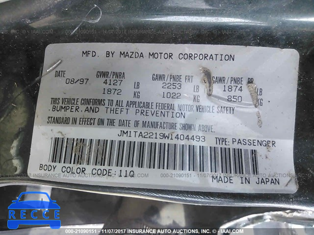 1998 Mazda Millenia JM1TA2219W1404493 зображення 8