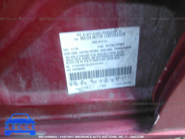 2004 Mazda 6 I 1YVFP80C845N30282 image 8