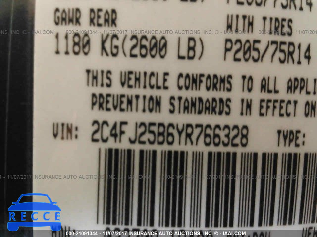 2000 Chrysler Voyager 2C4FJ25B6YR766328 image 8