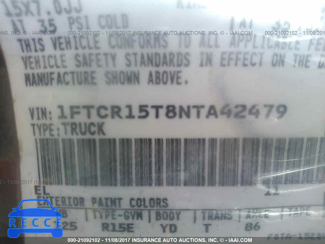 1992 Ford Ranger SUPER CAB 1FTCR15T8NTA42479 image 8