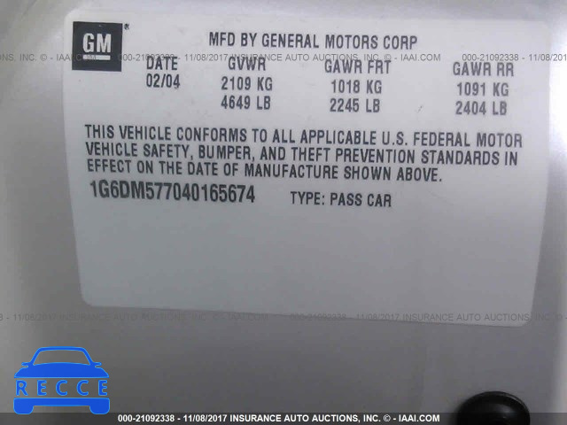 2004 CADILLAC CTS 1G6DM577040165674 image 8