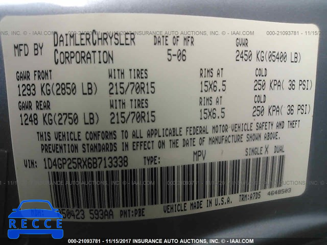 2003 Dodge Caravan SE 1D4GP25333B181700 image 8