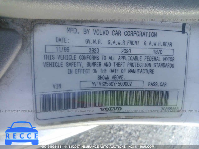2000 Volvo S40 YV1VS2550YF500002 image 8
