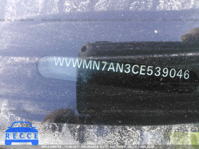 2012 Volkswagen CC WVWMN7AN3CE539046 зображення 8