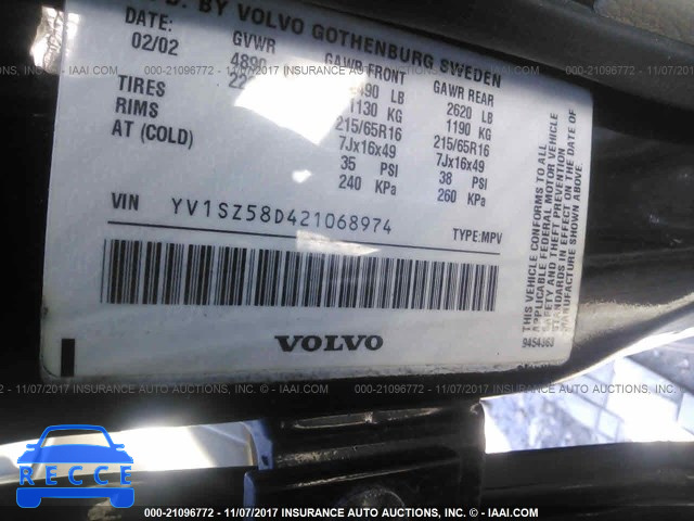 2002 Volvo V70 XC YV1SZ58D421068974 image 8