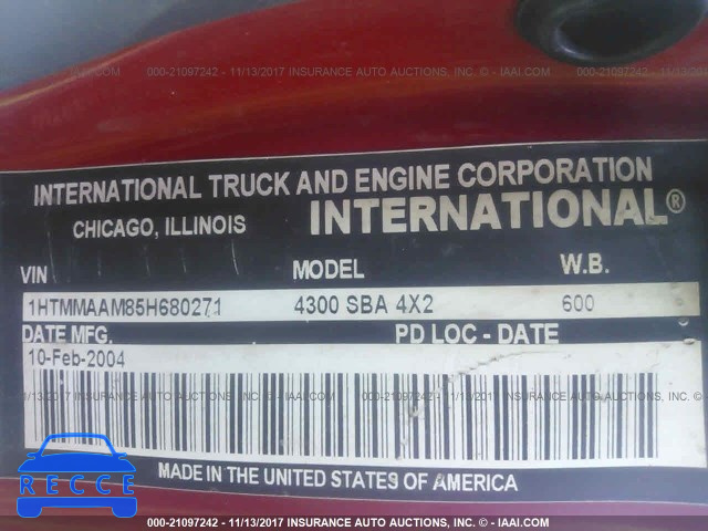 2005 INTERNATIONAL 4000 4300 1HTMMAAM85H680271 image 9
