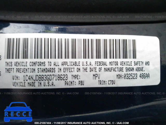 2016 Jeep Compass 1C4NJDBB3GD718623 image 8
