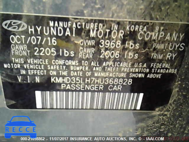 2017 Hyundai Elantra Gt KMHD35LH7HU368828 зображення 8