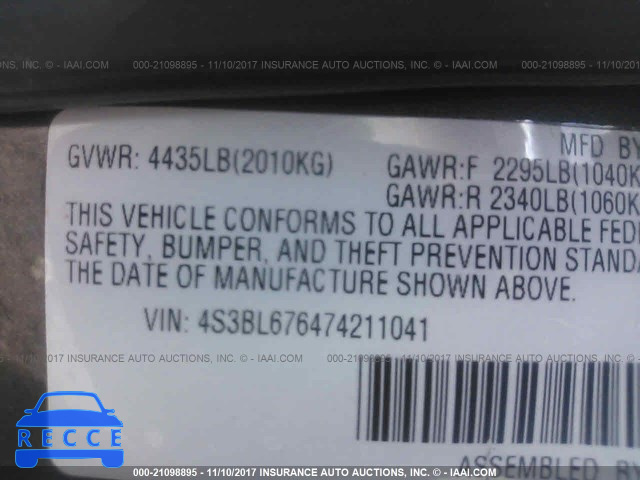 2007 Subaru Legacy GT LIMITED 4S3BL676474211041 image 8