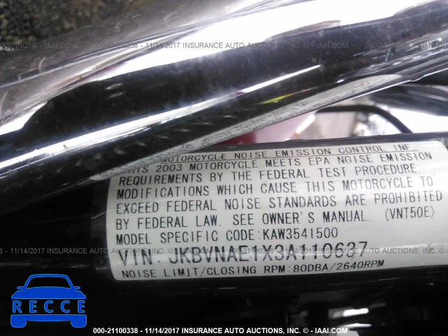 2003 Kawasaki VN1500 E JKBVNAE1X3A110637 image 9