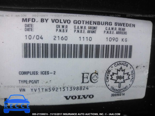 2005 Volvo S80 2.5T YV1TH592151398824 Bild 8