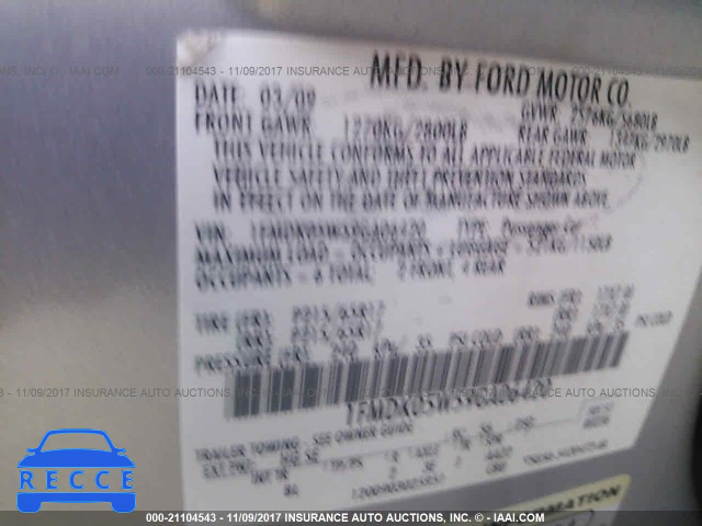 2009 Ford Taurus X SEL 1FMDK05W59GA06420 image 8