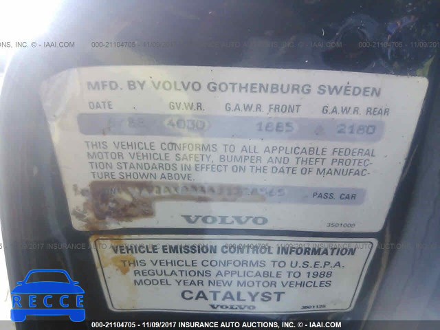 1988 Volvo 244 DL/GL YV1AX8844J1328565 image 8