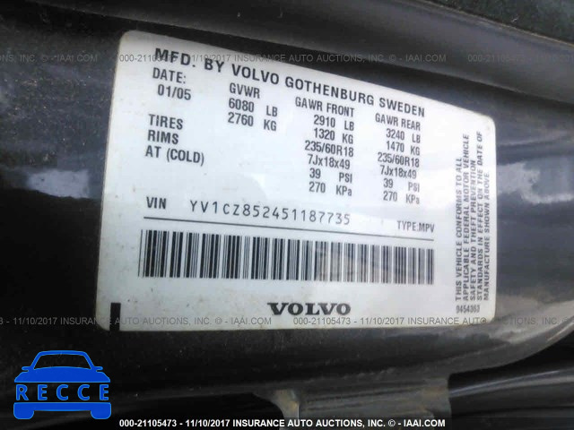 2005 Volvo XC90 V8 YV1CZ852451187735 image 8