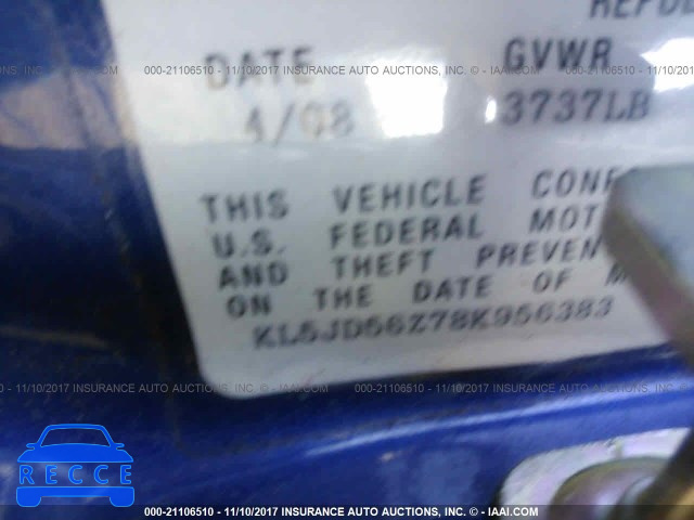 2008 Suzuki Forenza CONVENIENCE/POPULAR KL5JD56Z78K956383 image 8