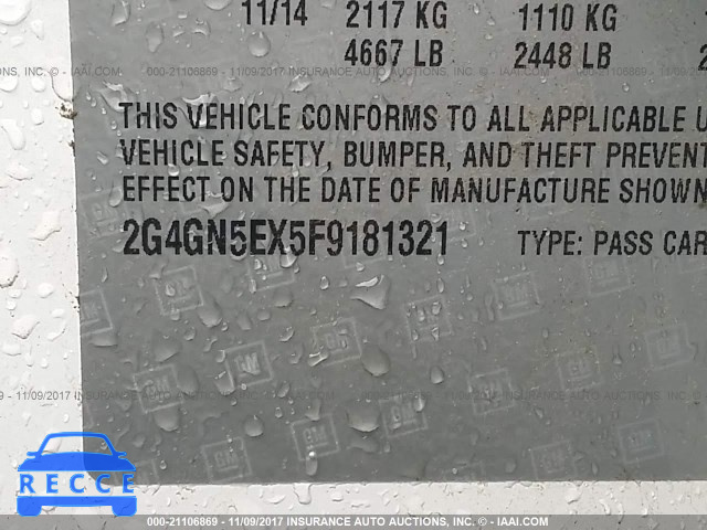 2015 Buick Regal PREMIUM 2G4GN5EX5F9181321 зображення 8