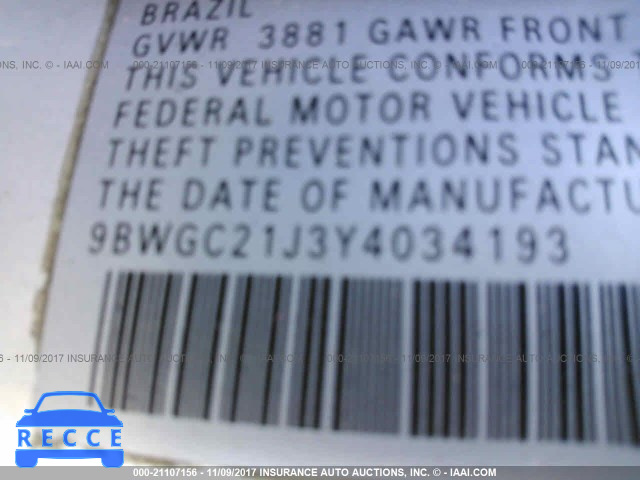 2000 Volkswagen Golf GLS 9BWGC21J3Y4034193 image 8