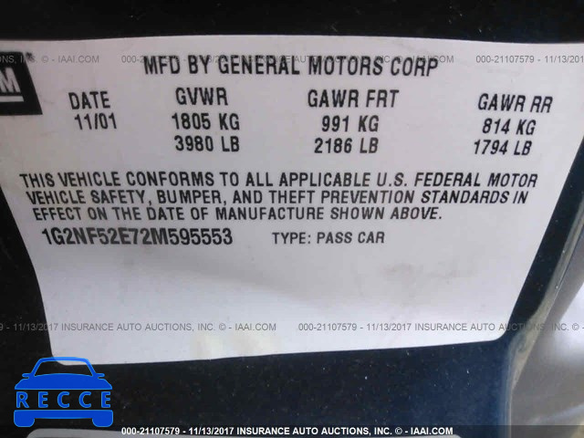 2002 Pontiac Grand Am SE1 1G2NF52E72M595553 image 8